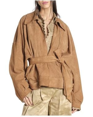 Jejia Leather Jackets - Brown