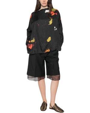 Daniela Gregis Zijden Blouse Met Boothals - Zwart