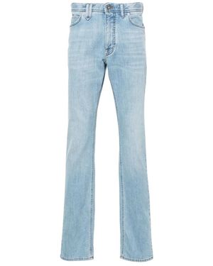 Brioni Jeans ,Blauw ,Katoen Katoen Elastaan Jeans Met 5 Zakken