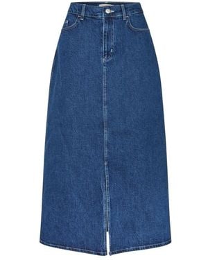 Masai Rokken ,Blauw ,Denim Maxi Denim Rok