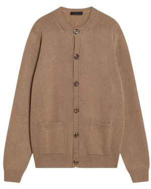 Prada Truien & Vesten ,Bruin ,Kasjmier Maglia Cardigan Corto