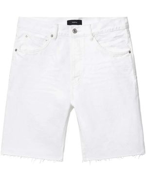 Purple Brand Denim Shorts - White