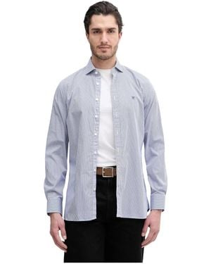 Hackett Hemd Mit Klassischem Streifenkragen - Blau