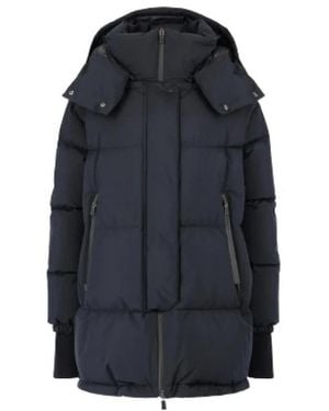Herno Puffy Woven Half Coat - Blauw