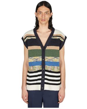Soulland Gestreifter ärmelloser cardigan - Mehrfarbig