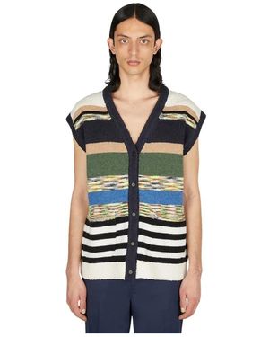 Soulland Gestreifter ärmelloser cardigan - Mehrfarbig
