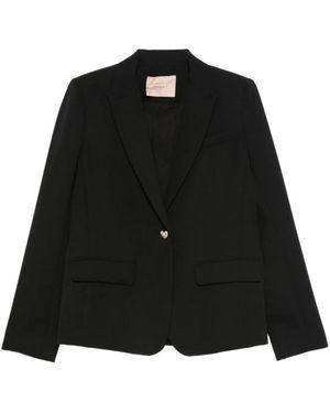 Twinset Jassen ,Zwart ,Polyester 262Tp 204400006 Blazer