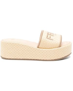 Fendi Wedges - Naturel