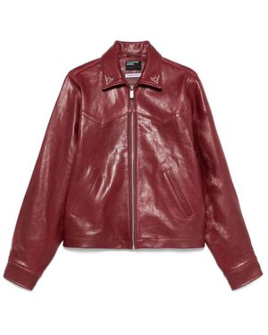 Enfants Riches Deprimes Leather Jackets - Red