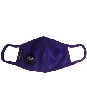 Dolce & Gabbana Logo Print Gesichtsmaske - Blau