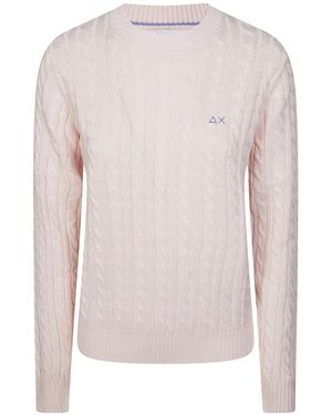 Sun 68 Round-Neck Knitwear - Rosa