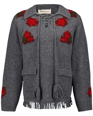 BAZISZT Round-Neck Knitwear - Grey