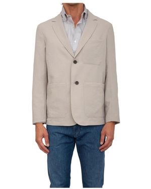 Emporio Armani Beiger Blazer Für Stilvolles Aussehen - Grau