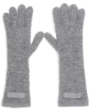 Jacquemus Accessoires ,Grijs ,Wol Donkergrijze Alpaca Wol Les Gants Gros Grain Handschoenen