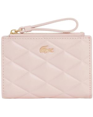 Lacoste Accessoires ,Roze ,Leer Porte-Monnaie Crocodelle