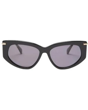 Max Mara Accessoires ,Zwart ,Cat-Eye Acetaat Zonnebril - Wit