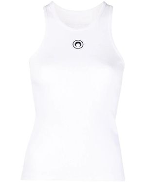 Marine Serre Sleeveless Tops - White