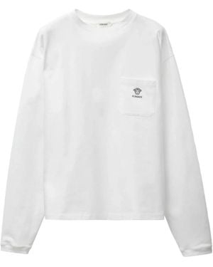 Versace Long Sleeve T-Shirts - White
