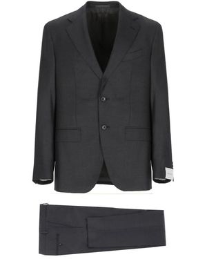 Caruso Single Breasted Suits - Negro