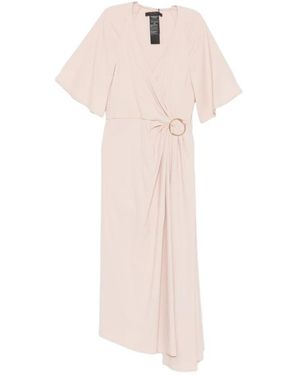 strapless open back dress Moa Velvet V-Neck Midi Dress