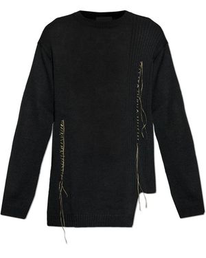 Yohji Yamamoto Round-Neck Knitwear - Black