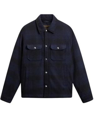Woolrich Wool Check Alaskan Shirt Jacket - Blauw