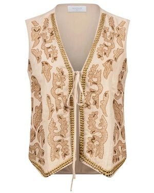 Nukus Momo Gilet Borduurwerk - Naturel