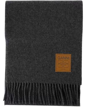 Ganni Winter Scarves - Negro