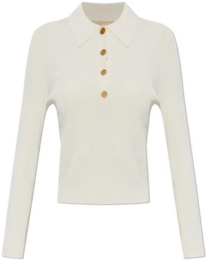 Michael Kors Langärmeliges Poloshirt - Weiß