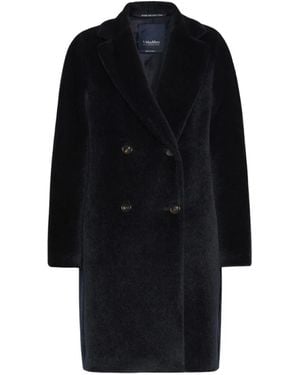 Max Mara Roseto Zweireihiger Mantel - Schwarz