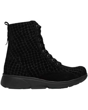 Xsensible Schoenen ,Zwart ,Leer Asti Veterlaars