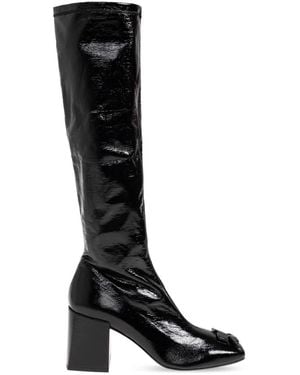 Courreges Schoenen ,Zwart ,Katoen Reedition Laars Met Hak