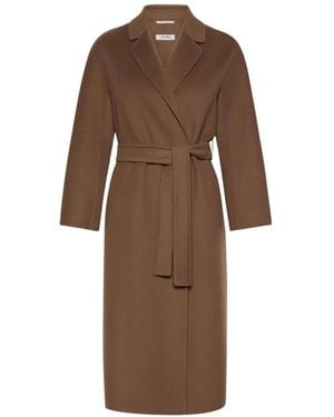 Max Mara Jassen ,Bruin ,Belted Coats