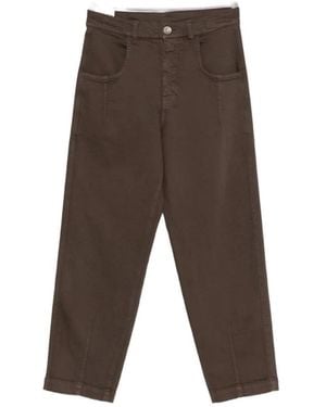 Eleventy Jeans ,Bruin ,Katoen Straight Jeans
