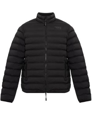 EA7 Wattierte Jacke Mit Stehkragen - Schwarz