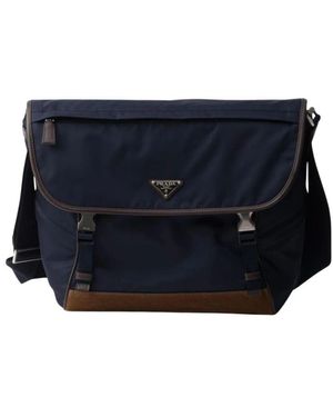 Prada Blaue Messenger Schultertasche