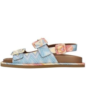 Missoni Flat Sandals - Bleu
