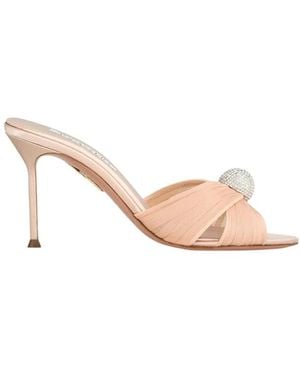 Aquazzura Heeled Mules - Rosa