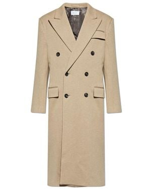 Ferragamo Double-Breasted Coats - Neutro