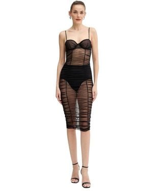 Guess Kleedjes ,Zwart ,Mary Mesh Nachtjurk