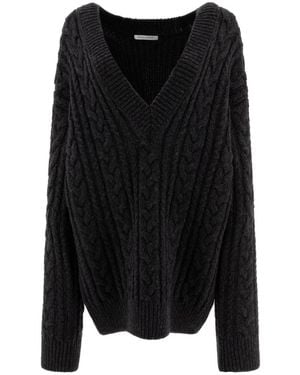 Cecilie Bahnsen V-Neck Knitwear - Black