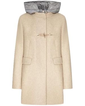 Fay Single-Breasted Coats - Neutre