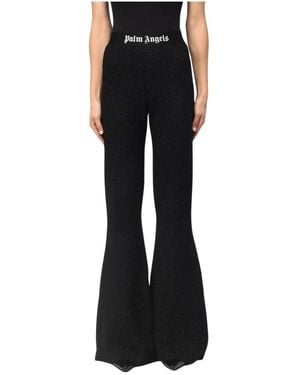 Palm Angels Wide Trousers - Nero