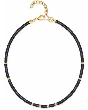 Nialaya Heishi Onyx Choker With - Metallic