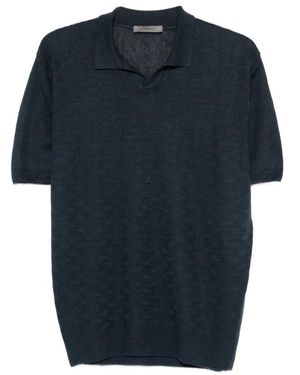 Corneliani V-Neck Knitwear - Bleu