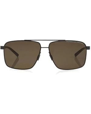 Porsche Design Dynamische Quadratische Sonnenbrille Blade Serie - Braun