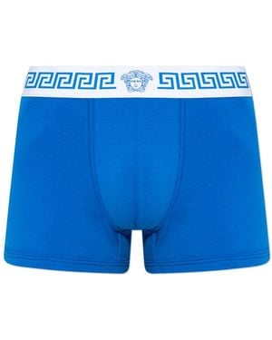 Versace Ondergoed ,Blauw ,Katoen Cotton-Jersey Trunks