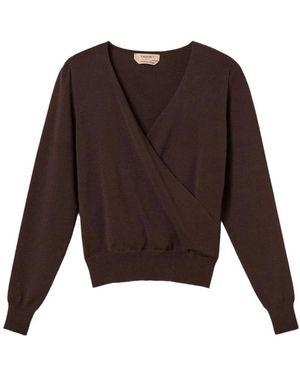 Twinset V-Neck Knitwear - Marrón