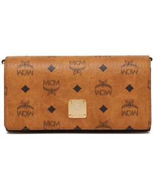 MCM Accessoires ,Bruin ,Leer Aren Schoudertas