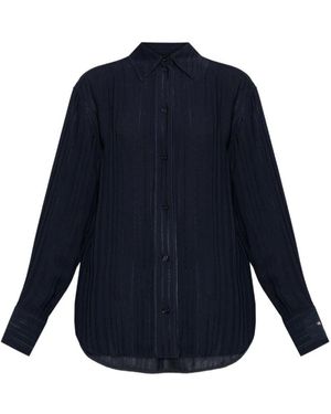 Victoria Beckham Overhemden ,Blauw ,Shirt Met Streepjespatroon
